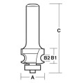 Carb-I-Tool TDL 6 B - 26.3mm (1.035inch) 2 FLT 1/4 Shank Carbide Tipped Drawing Line Bits w/ Ball Bearing Guide